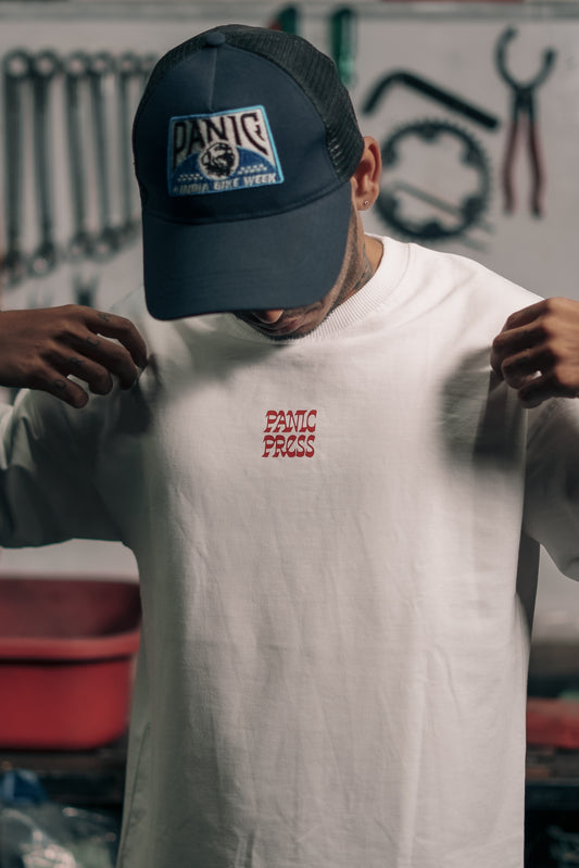 PANIC AT IBW | Half sleeve graphic logo tee