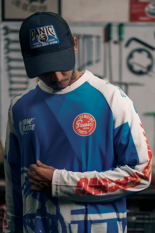 Panic biker jersey | Full sleeve sports jersey
