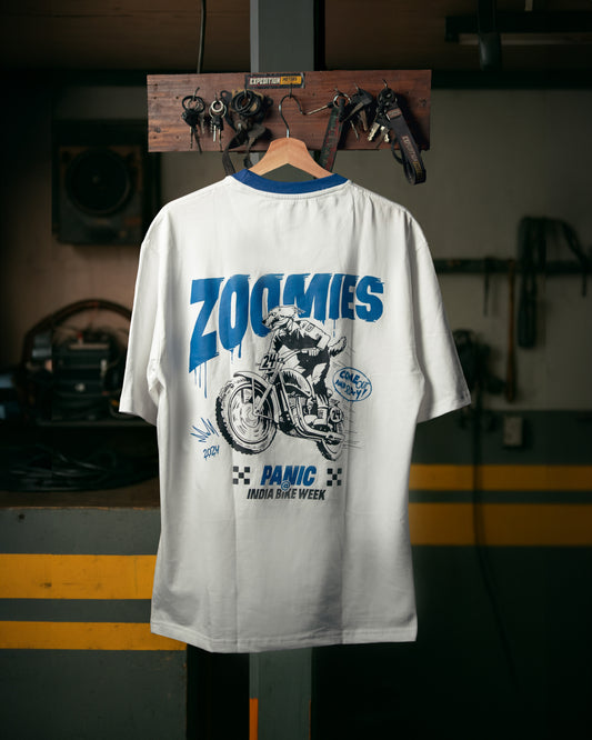 ZOOMIES RACER NECK T-Shirt | Graphic half sleeve T-Shirt |