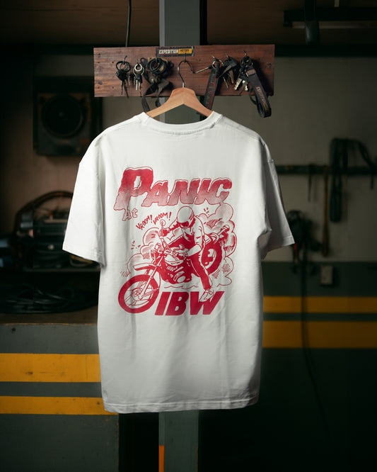 PANIC AT IBW | Half sleeve graphic logo tee